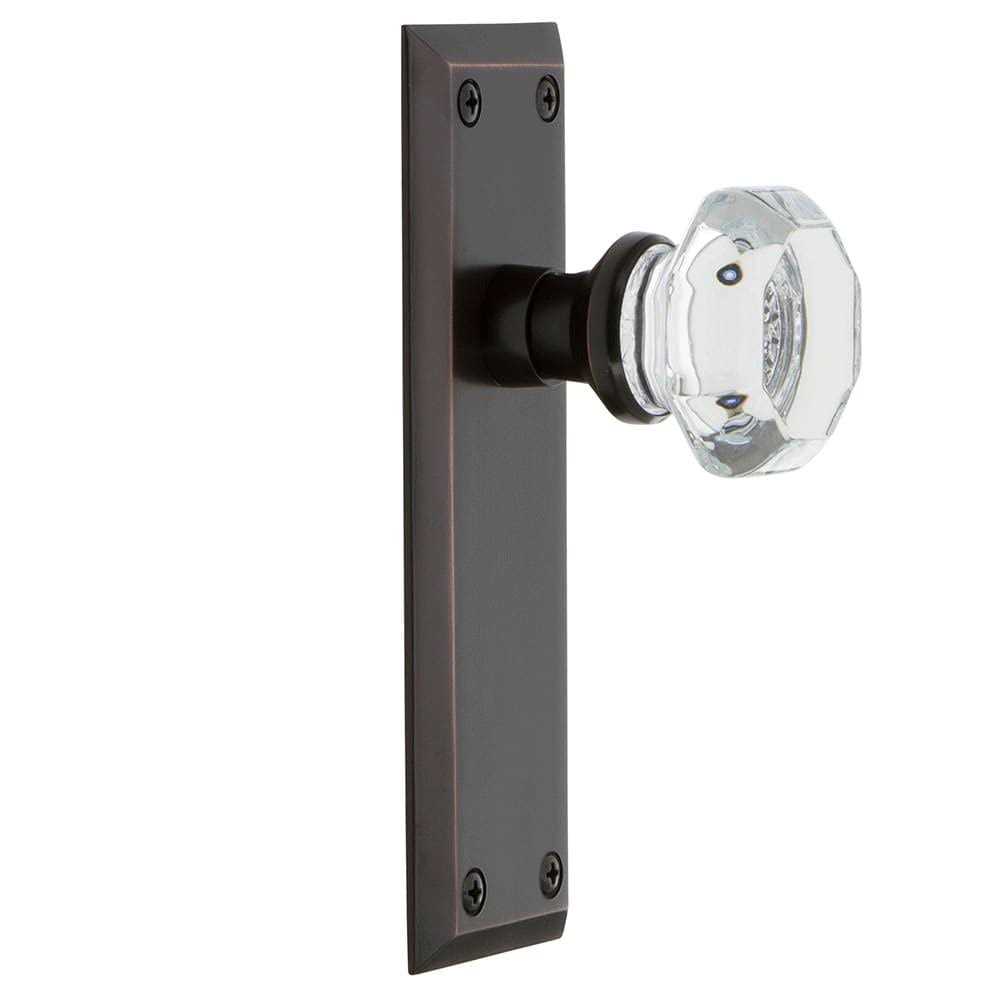 Nostalgic Warehouse New York Plate Privacy Waldorf Door Knob - Inhomebuy