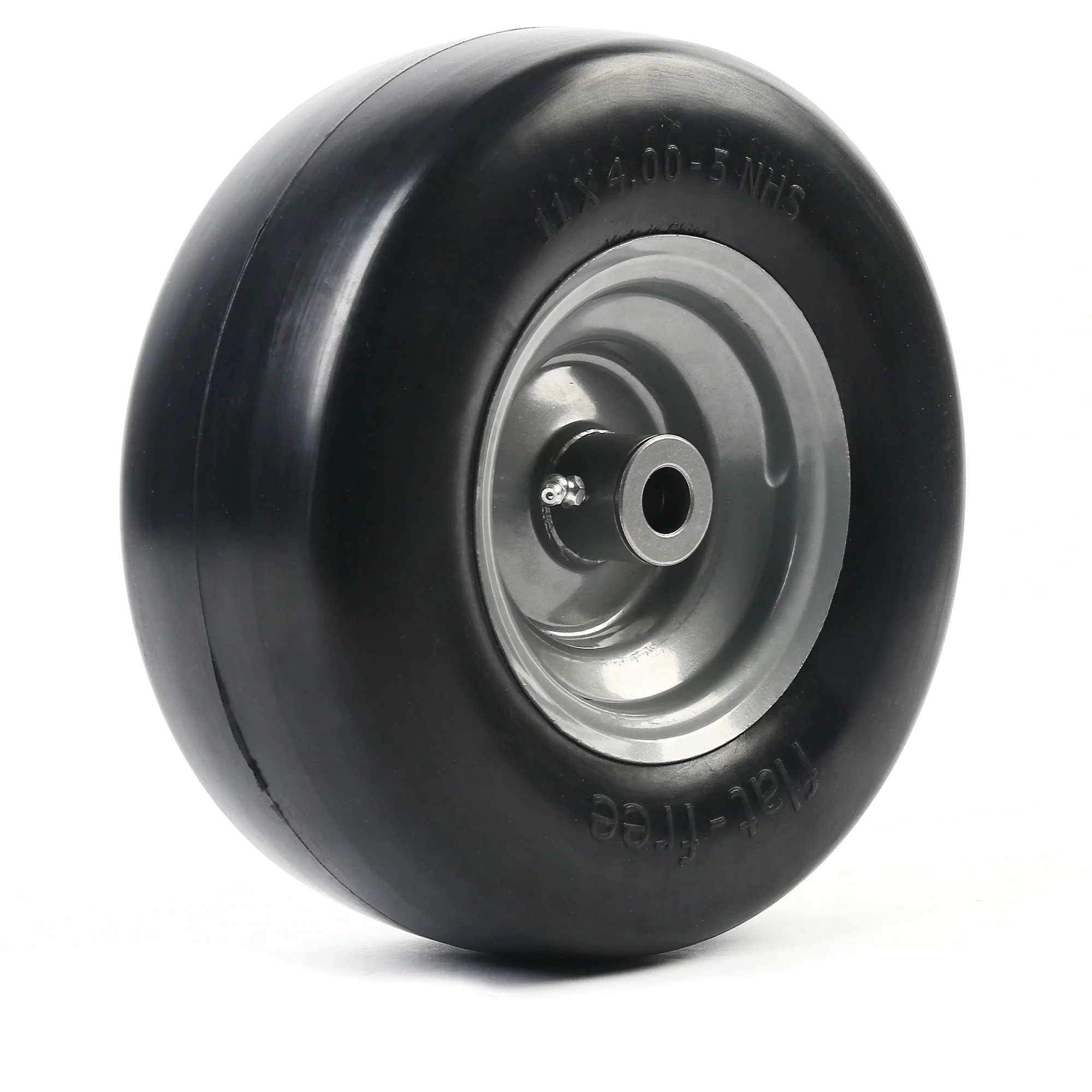 LotFancy 11x4.00-5” Flat Free Lawn Mower Tire and Wheel, Smooth Tread Tire for Zero Turn Mowers - Inhomebuy