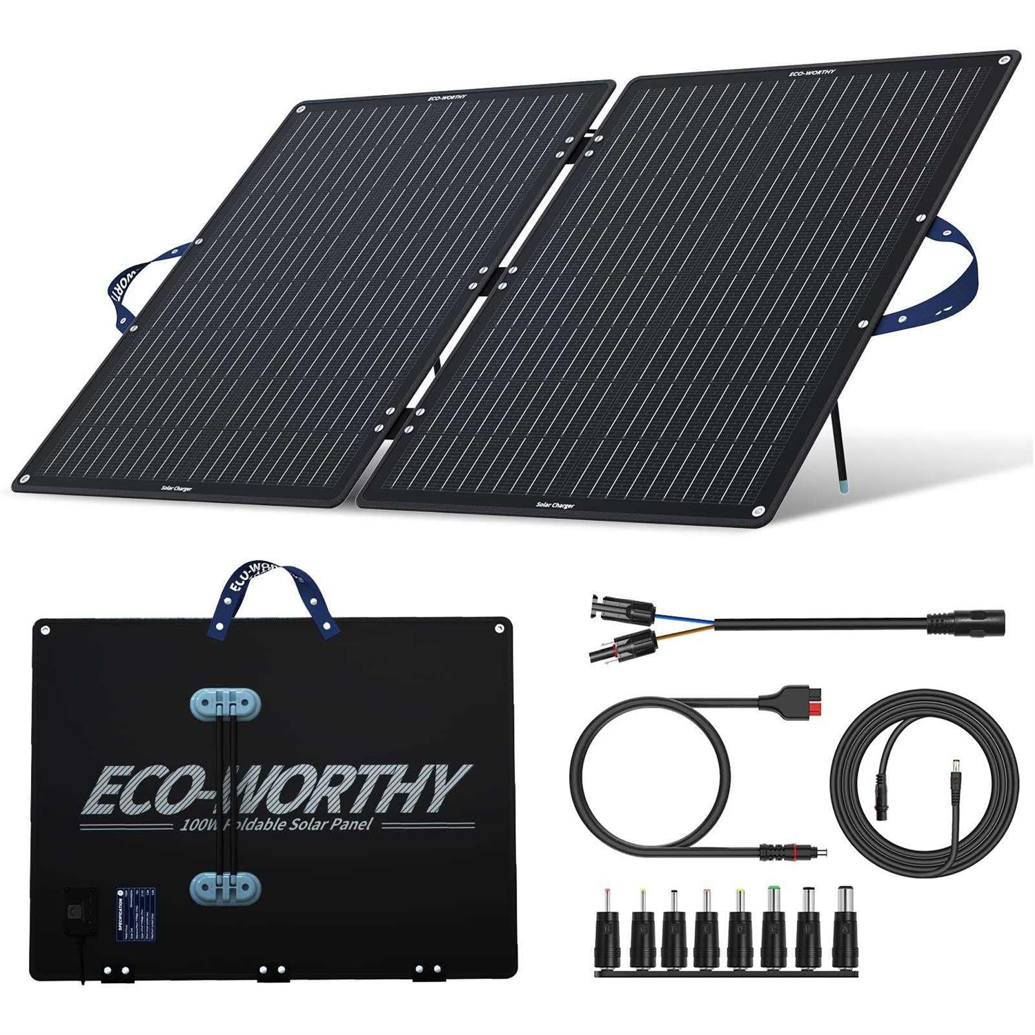 ECO-WORTHY 100 Watt 12 Volt Monocrystalline Photovoltaic PV Solar Pane - Inhomebuy