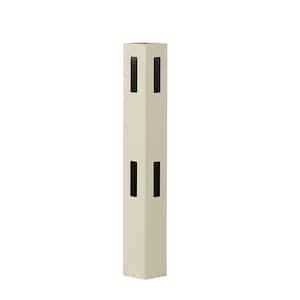 Outdoor Essentials 5 in. x 5 in. x 5 ft. Tan Vinyl Ranch 2-Rail Fence Post - Inhomebuy