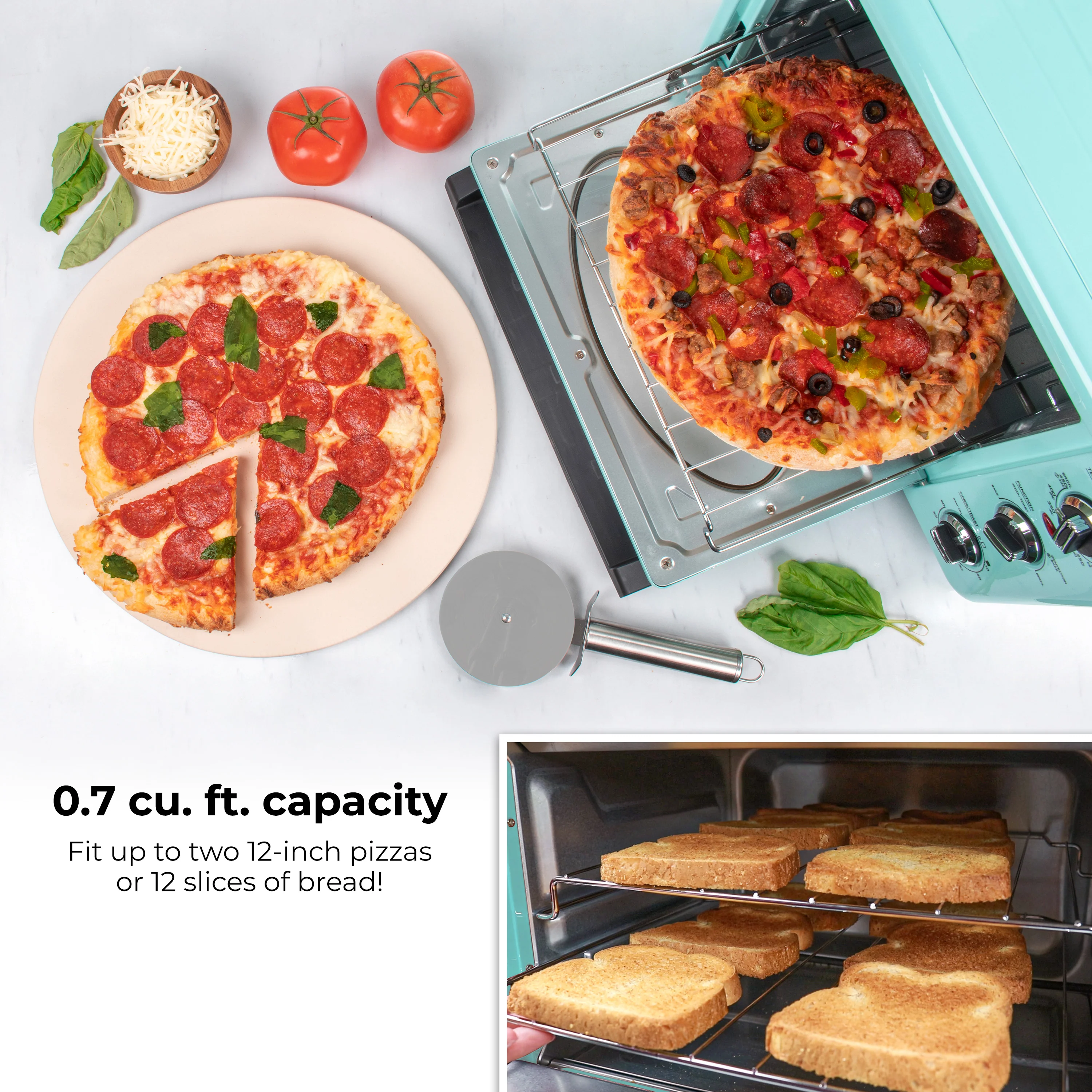 Nostalgia RTOV2AQ Retro 12-Slice Convection Toaster Oven - Inhomebuy