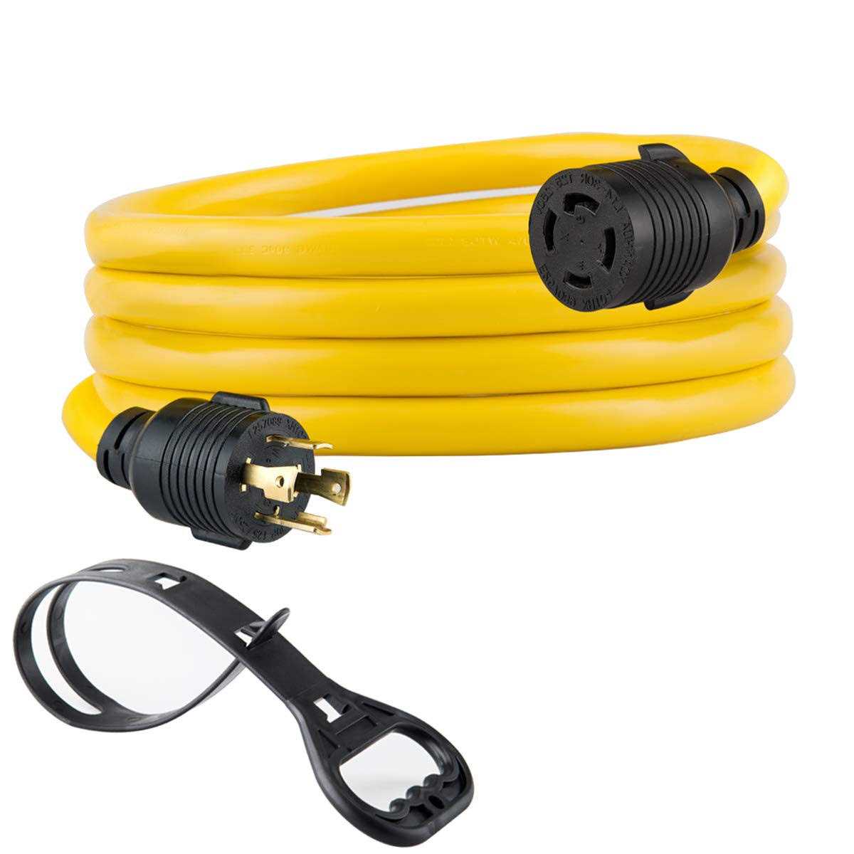 Yodotek Heavy Duty Generator Locking Power Cord NEMA L14-30P/L14-30R,4 Prong 10 Gauge Sjtw Cable - Inhomebuy
