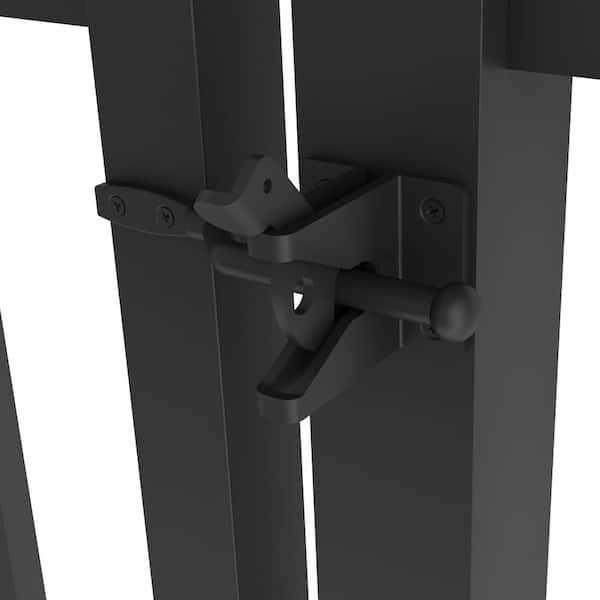 FORGERIGHT Vinings 4 ft. W x H Black Aluminum Pre-Assembled Fence Gate - Inhomebuy