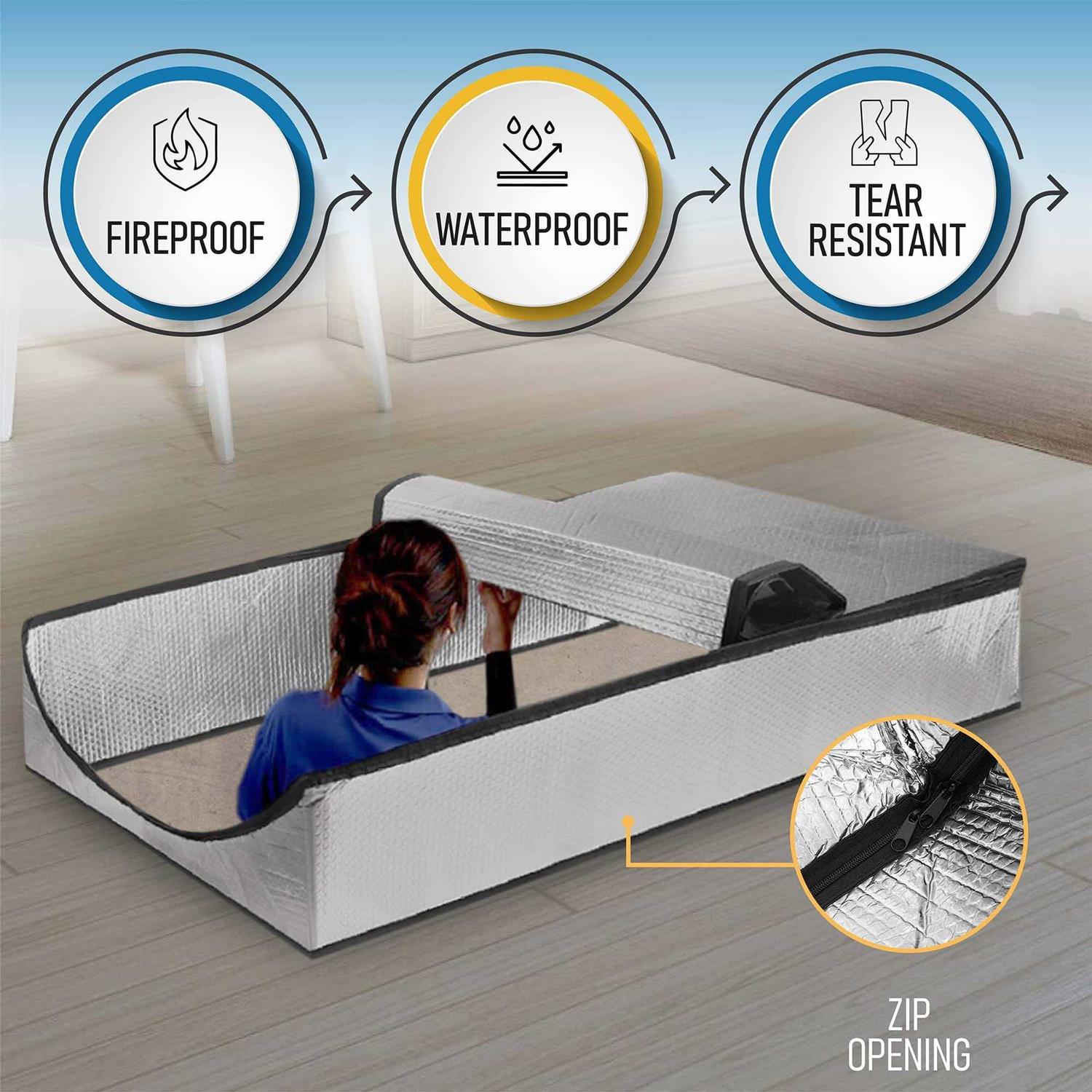 Dualso Attic Stairs Insulation Cover with Zipper Insulator Bag Energy Saving - Inhomebuy