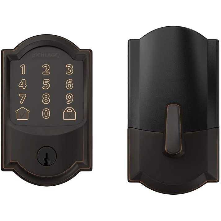 Schlage BE469NX-CAM Connect Camelot Touchscreen Electronic Deadbolt - Inhomebuy