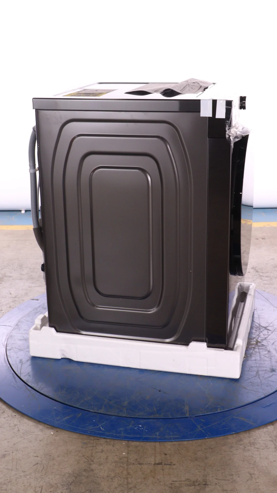 SAMSUNG BESPOKE 27 IN. 5.3 CU. FT. BLACK STAINLESS STEEL FRONT LOAD WASHER WITH SUPERSPEED FEATURE - - Inhomebuy