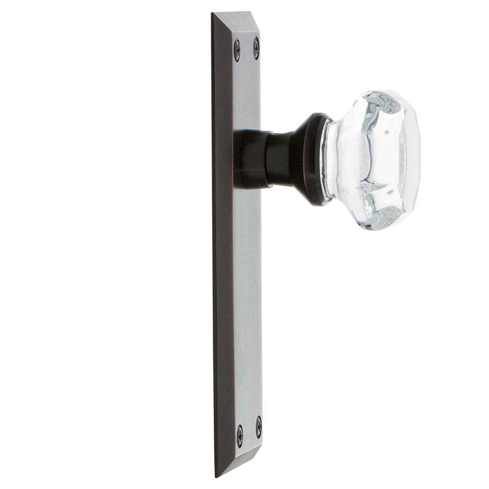 Nostalgic Warehouse New York Plate Privacy New York Door Knob in Oil-Rubbed Bronze 733121 - Inhomebuy