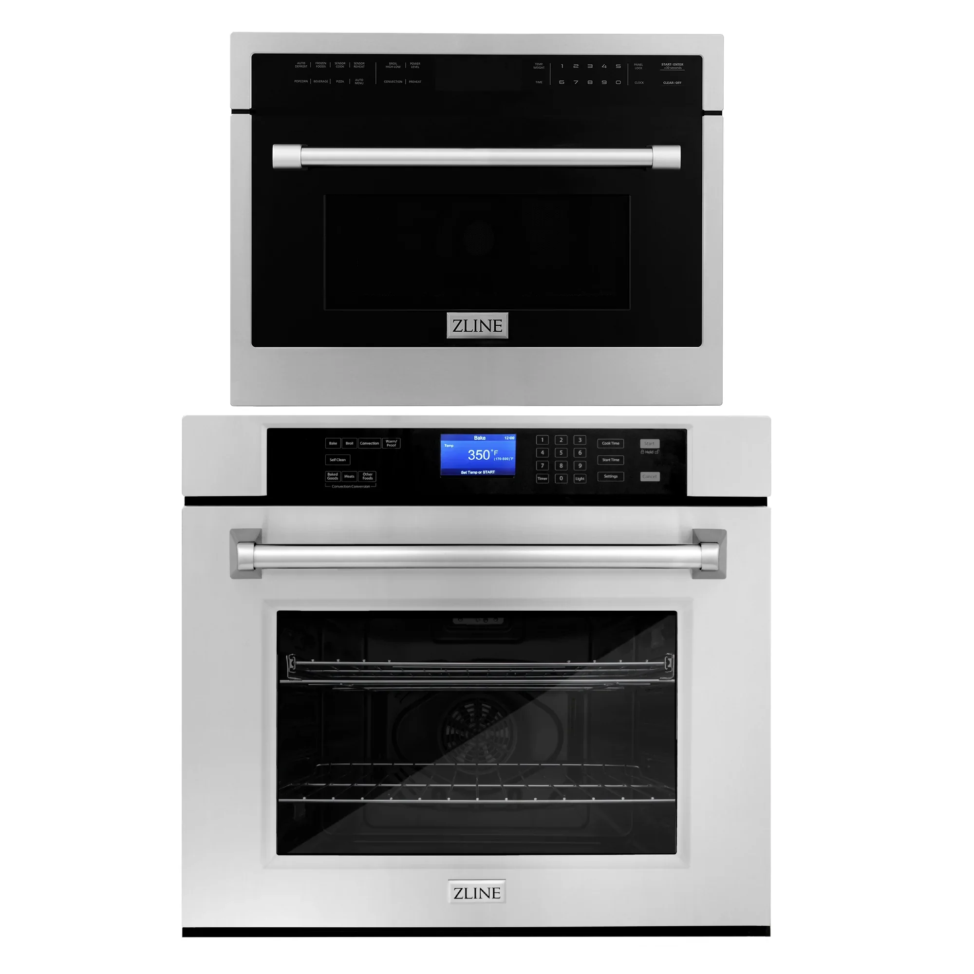 ZLINE 30 in. Self-Cleaning Wall Oven and 24 in. Microwave Oven Appliance Package, 2KP-MW24-AWS30 - Inhomebuy