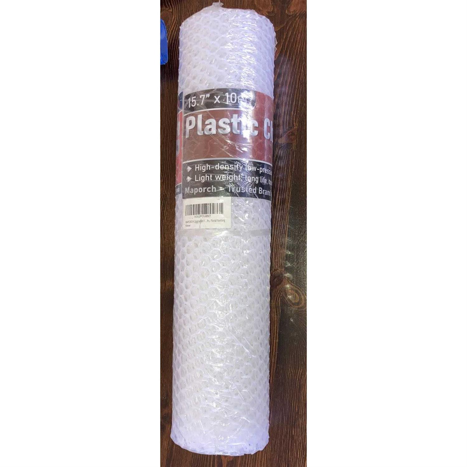 Maporch Upgraded 157in X 10ft Green Plastic Chicken Wire Fence Mesh - Inhomebuy