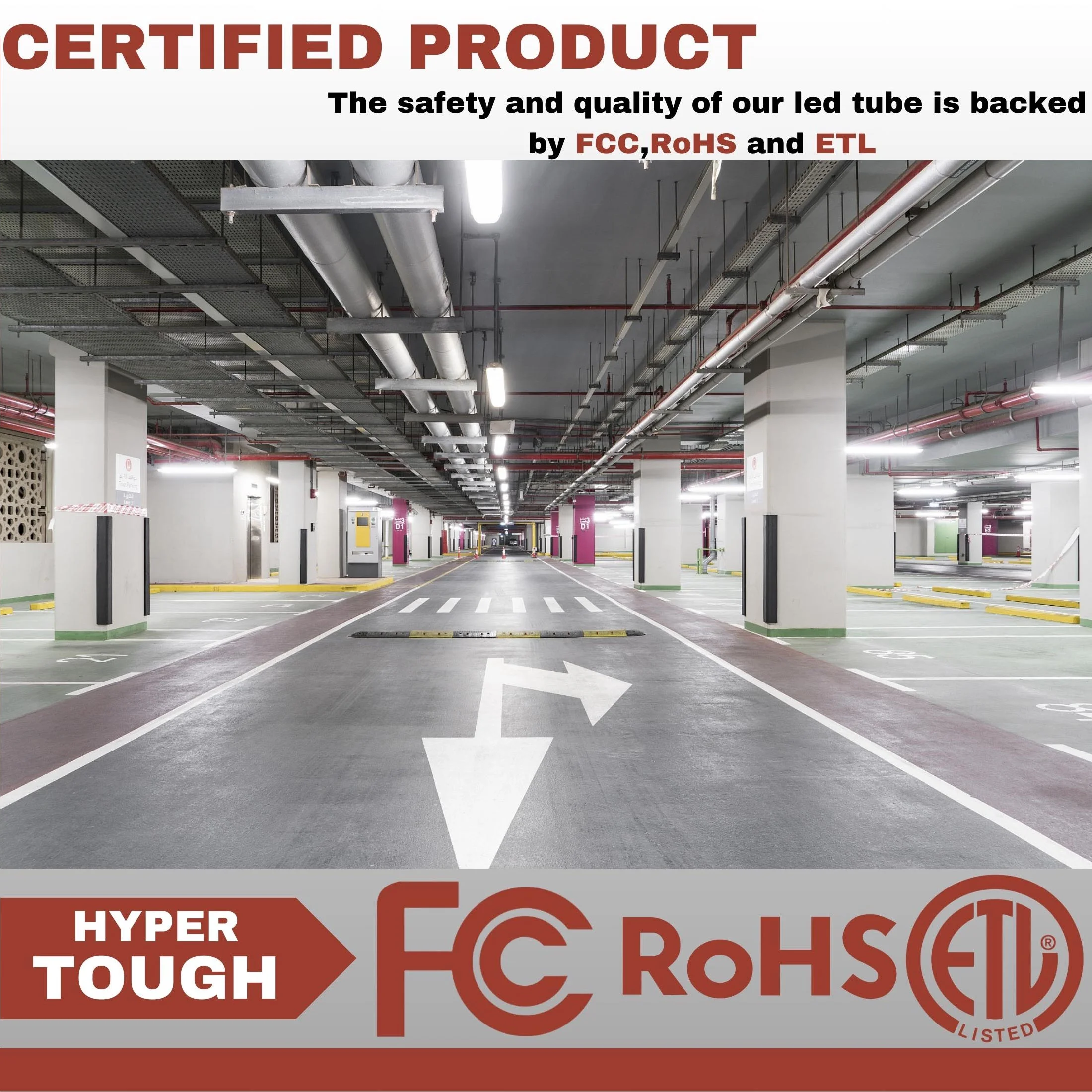 Hyper Tough 3-FT 4500-Lumen Integrated LED Shop Light, Slim Design, Linkable and Motion Sensor, 1PK - Inhomebuy