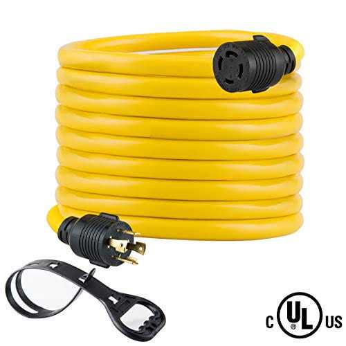 Yodotek 50FT Multiple Power Extension Cord Black,7 Evenly-Spaced Inline Outlet - Inhomebuy