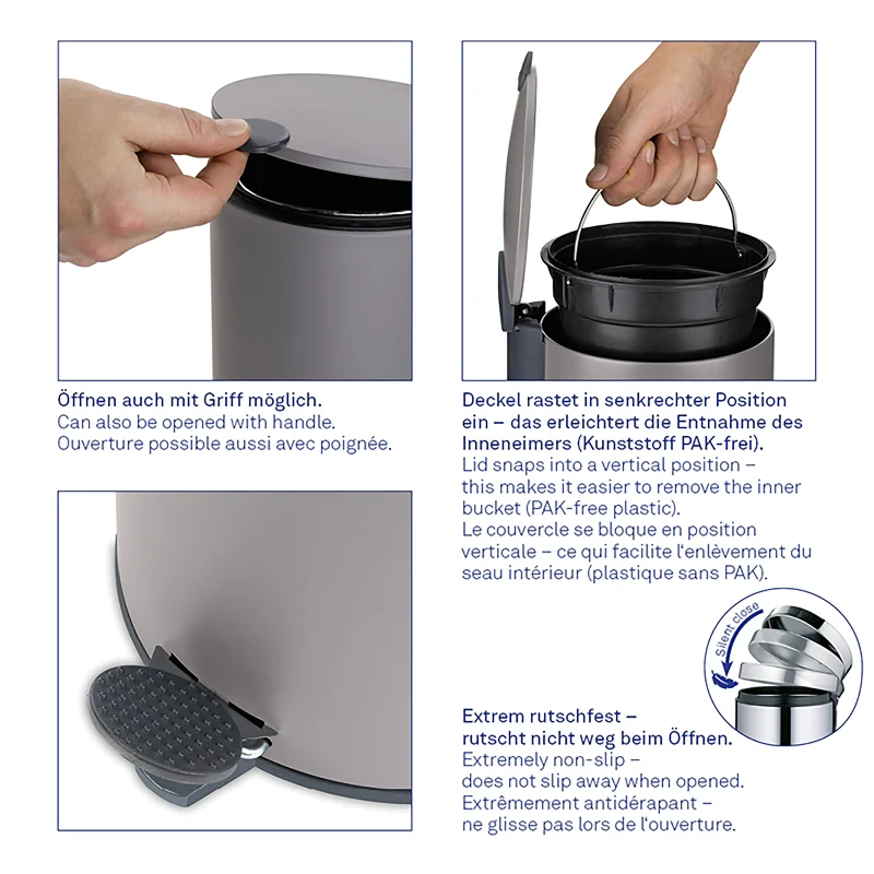 Dust Bin Mats Black 3L - Inhomebuy