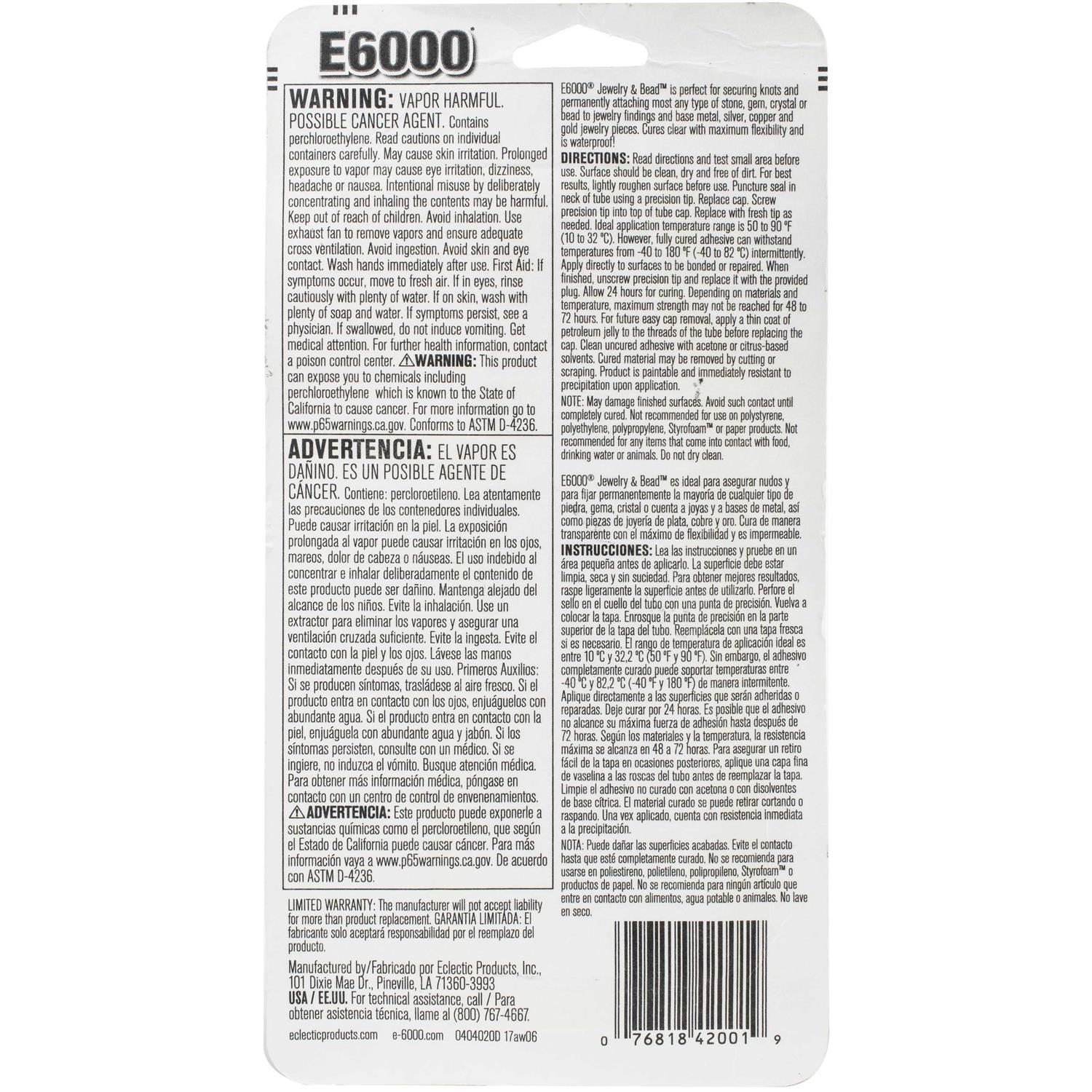 E6000 Craft Adhesive - Inhomebuy