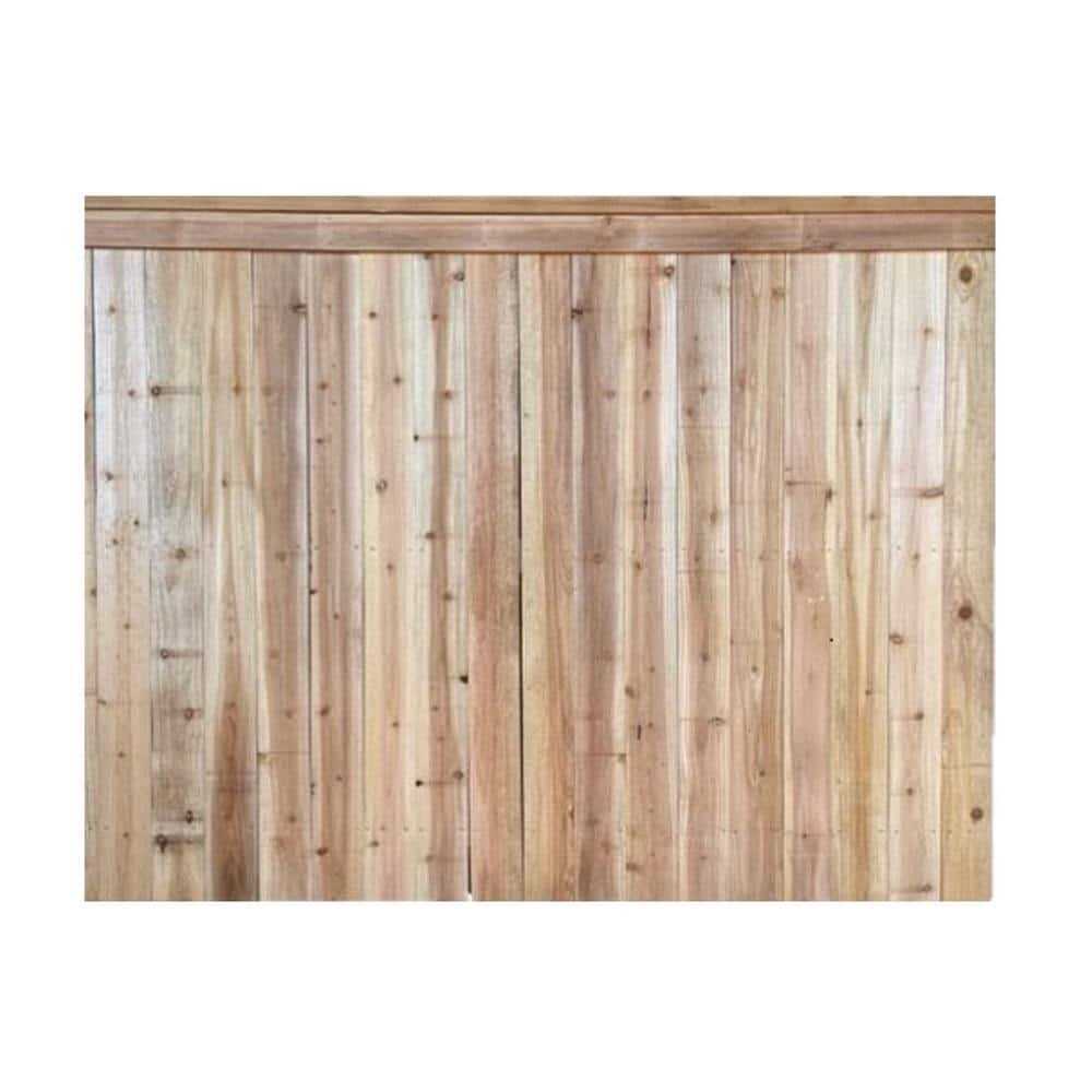 Lowe’s 6-ft x 8-ft Cedar Dog Ear Privacy Fence Panel in Brown | 054699251823 - Inhomebuy