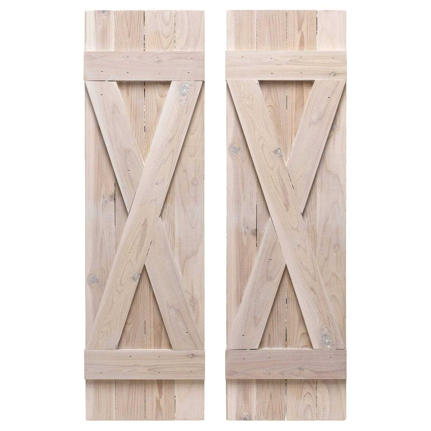 Dogberry Collections Board Batten Shutters Pair - Inhomebuy