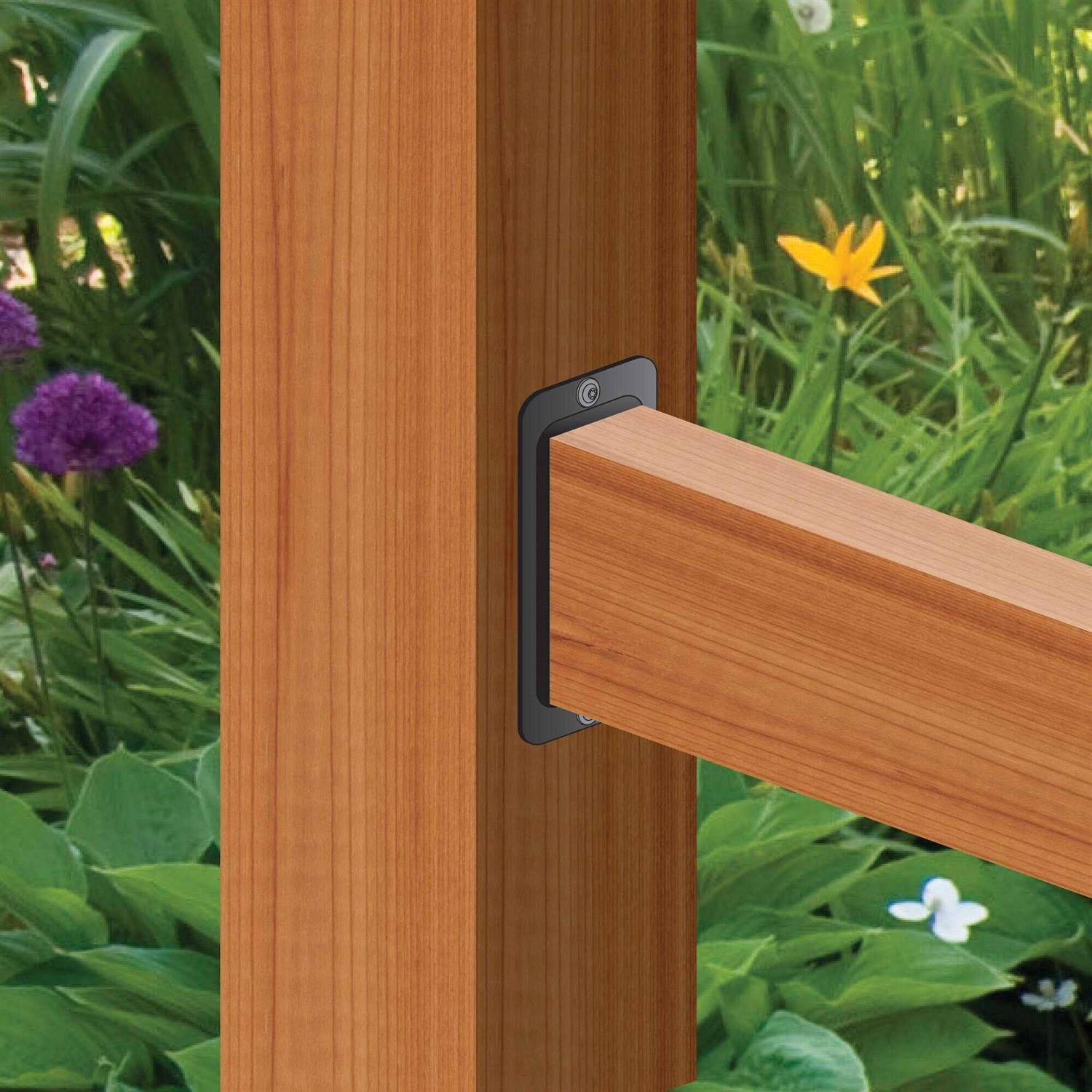 Nuvo Iron RH24B Rail Hanger and Connector Plate Steel Black - Inhomebuy