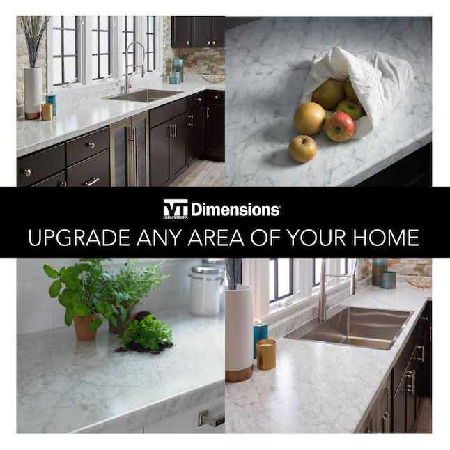 VT Dimensions Formica 25.5-in x 4.5-in Ouro Romano - Inhomebuy