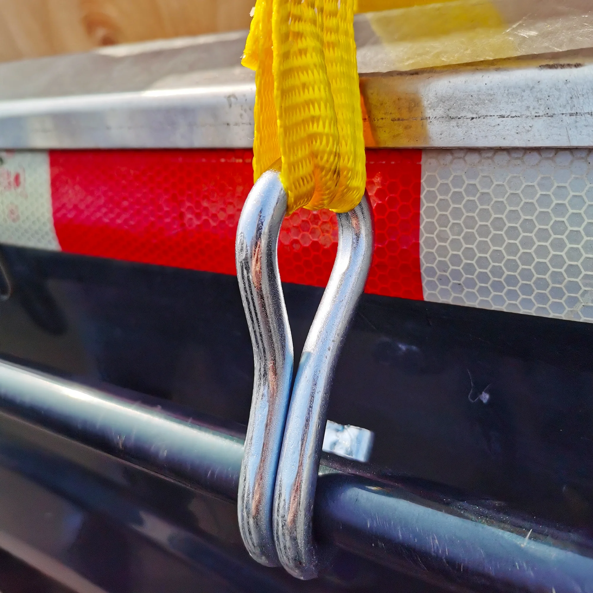Hyper Tough 2 Pack, 15 feet Steel Ratchet Tie Downs, 1666 lbs, Yellow, 44.4 oz - Inhomebuy
