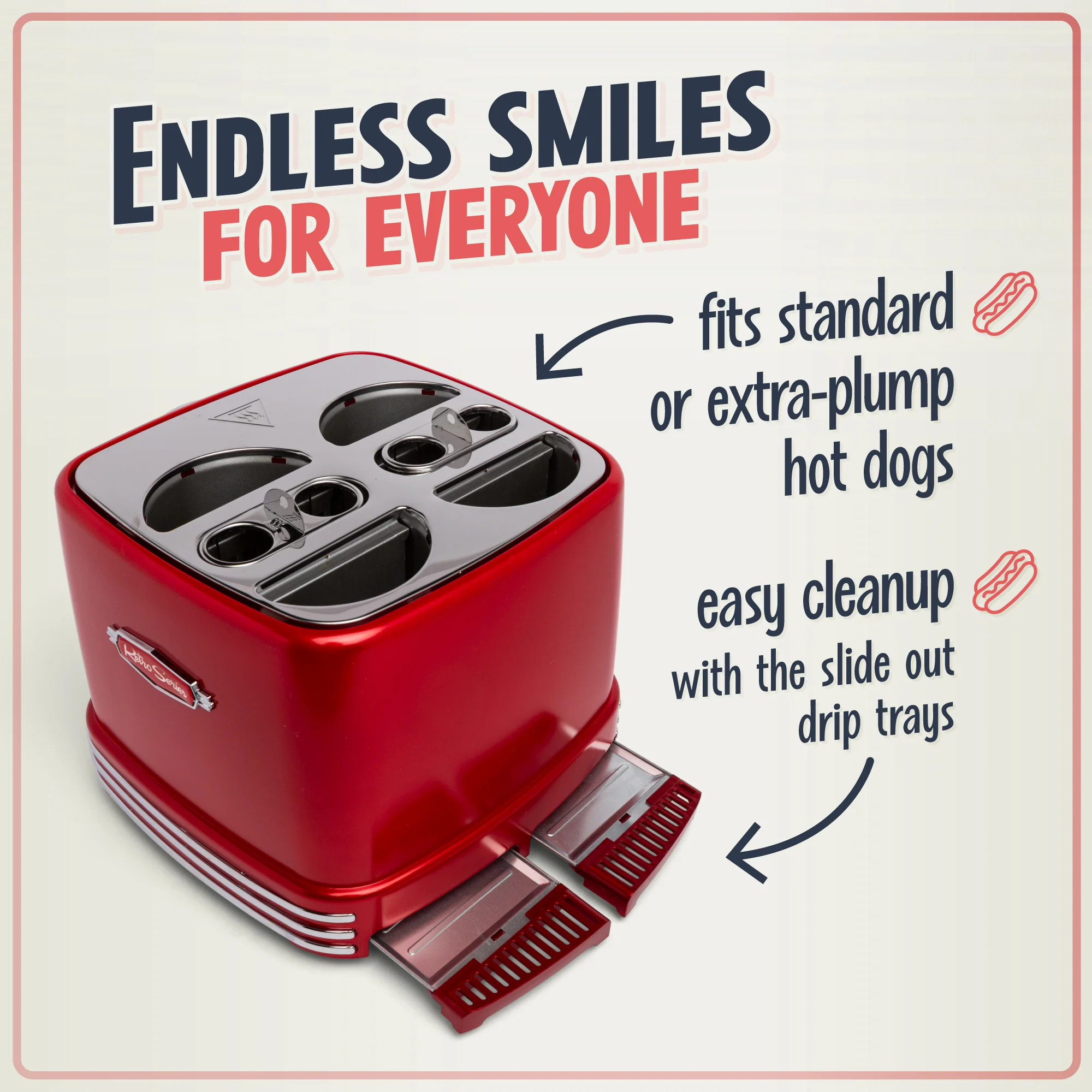 4 Hot Dogs & Buns Pop-Up Toaster - Inhomebuy