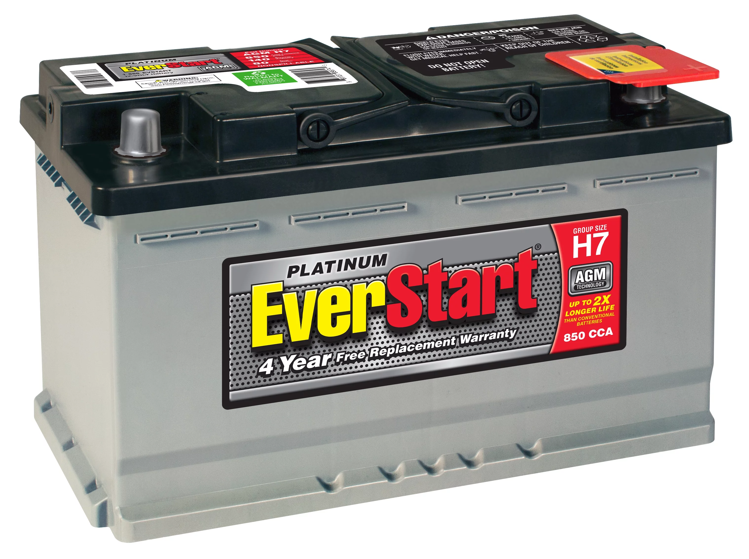 EverStart Platinum BOXED AGM Automotive Battery, Group Size H7 12 Volt, 850 CCA - Inhomebuy