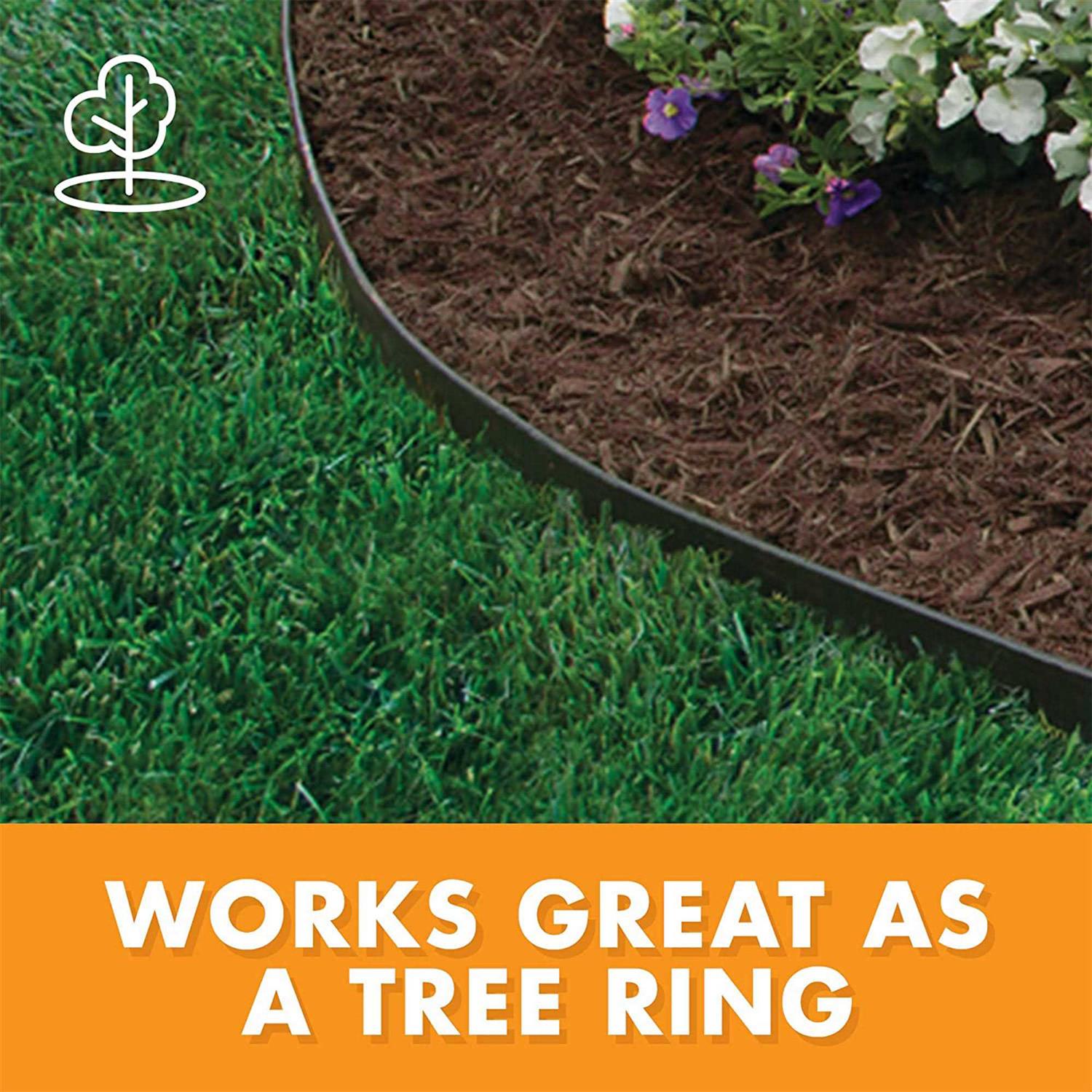 EasyFlex No-Dig Landscape Edging with Anchoring Spikes - Inhomebuy