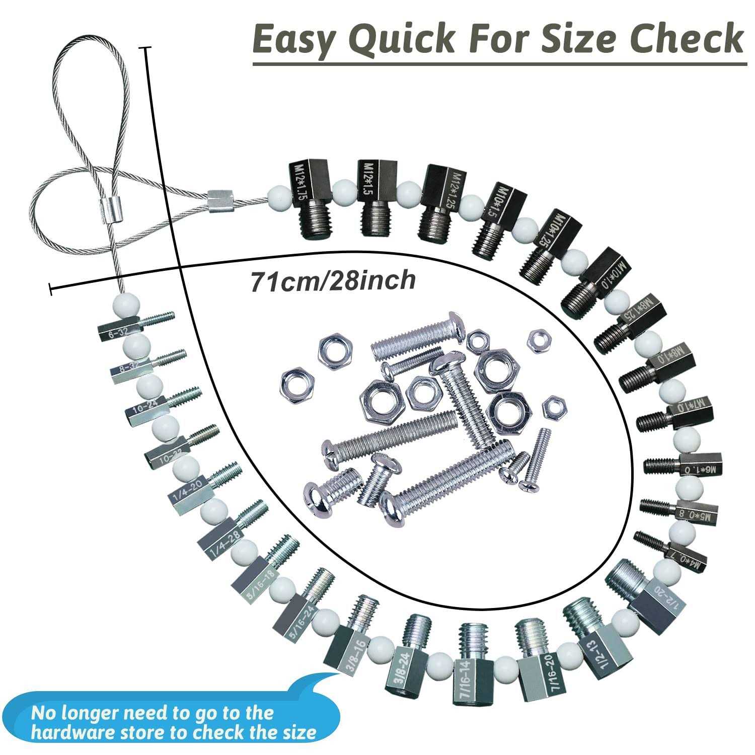 Nut & Bolt Thread Checker - Inhomebuy