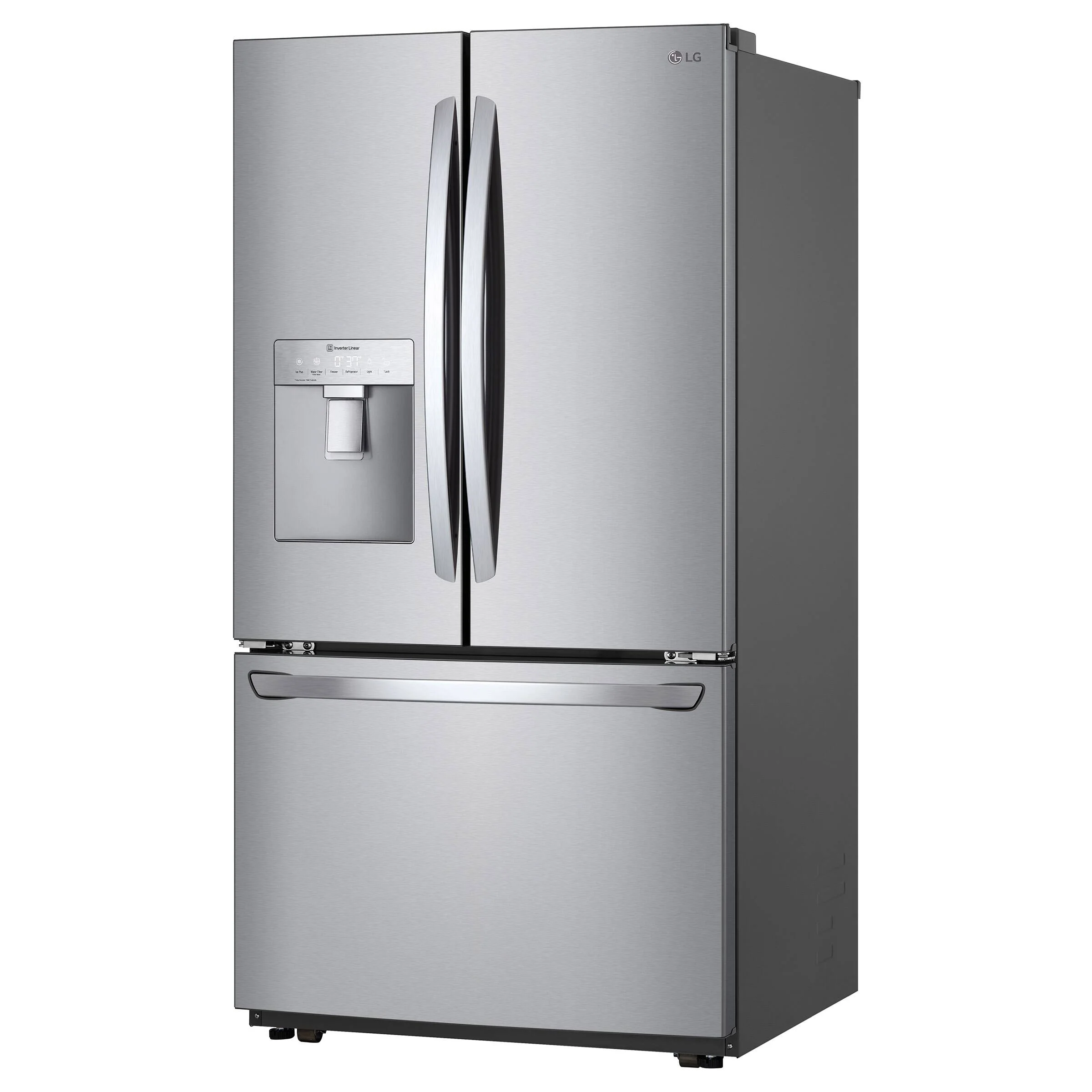 LG 36 IN. 29 CU. FT. SMUDGE-RESISTANT STAINLESS STEEL FRENCH DOOR WITH SLIM DESIGN EXTERNAL WATER DI - Inhomebuy