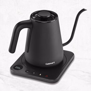 Cuisinart Cordless Gooseneck Kettle: 1.0L, 1200W, Variable temperature 140°-212°F, s/s body w/matte black finish | GK-1C - Inhomebuy