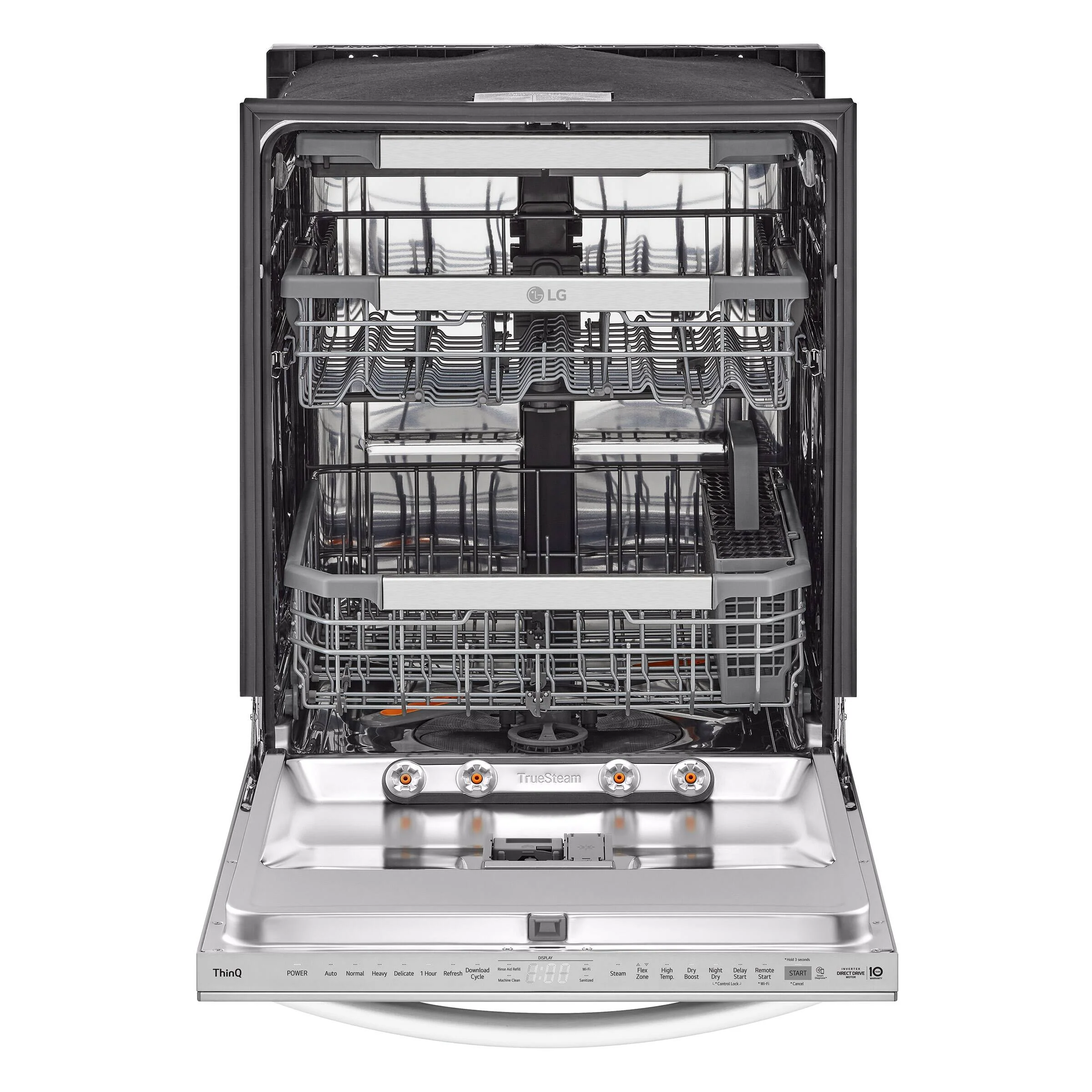 LG 24 IN. SMUDGE-RESISTANT STAINLESS STEEL BUILT-IN SMART TOP CONTROL STEAM DISHWASHER WITH QUADWASH - Inhomebuy