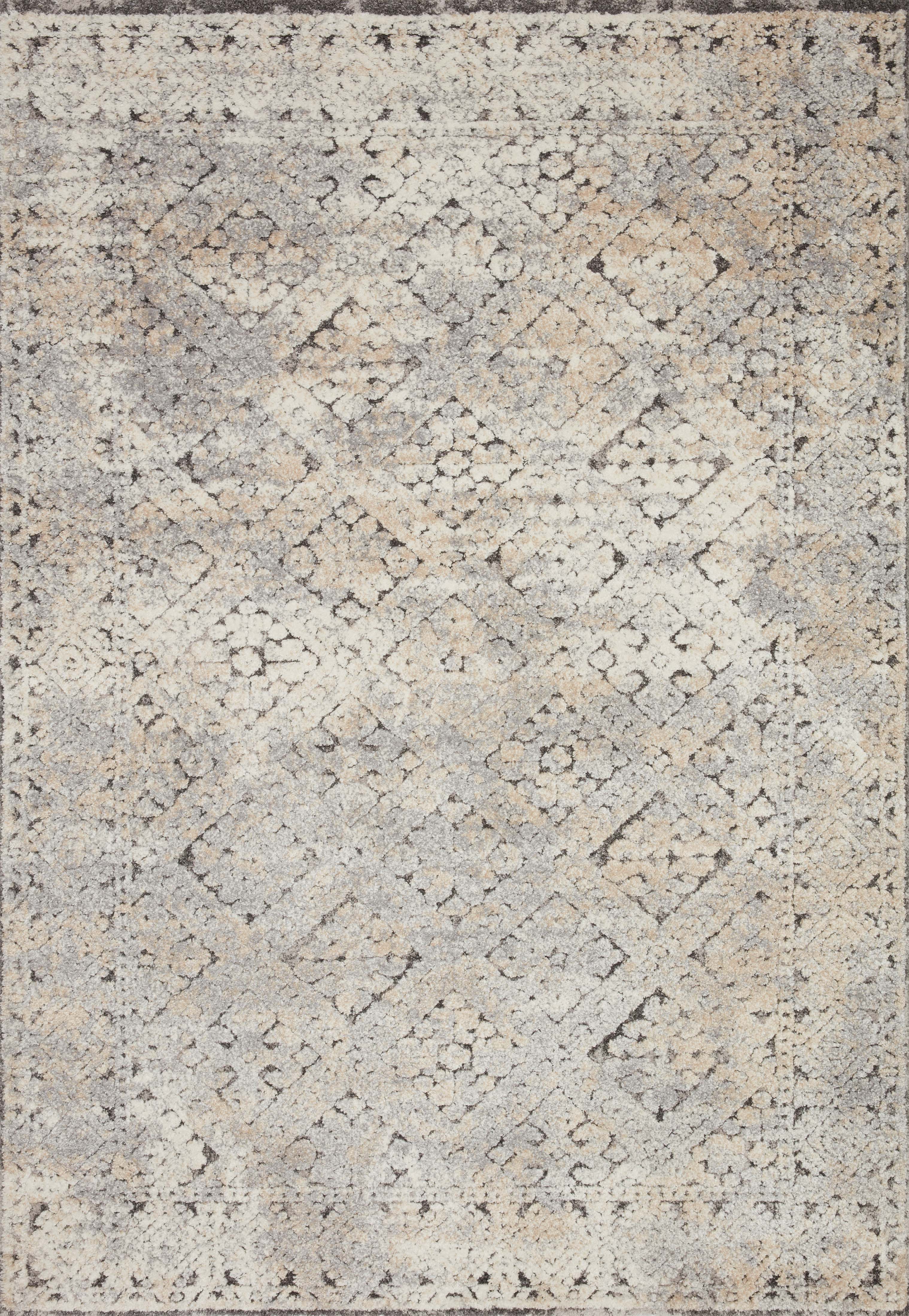 Loloi Rugs Theory Collection Rug in Grey, Sand - 7'10