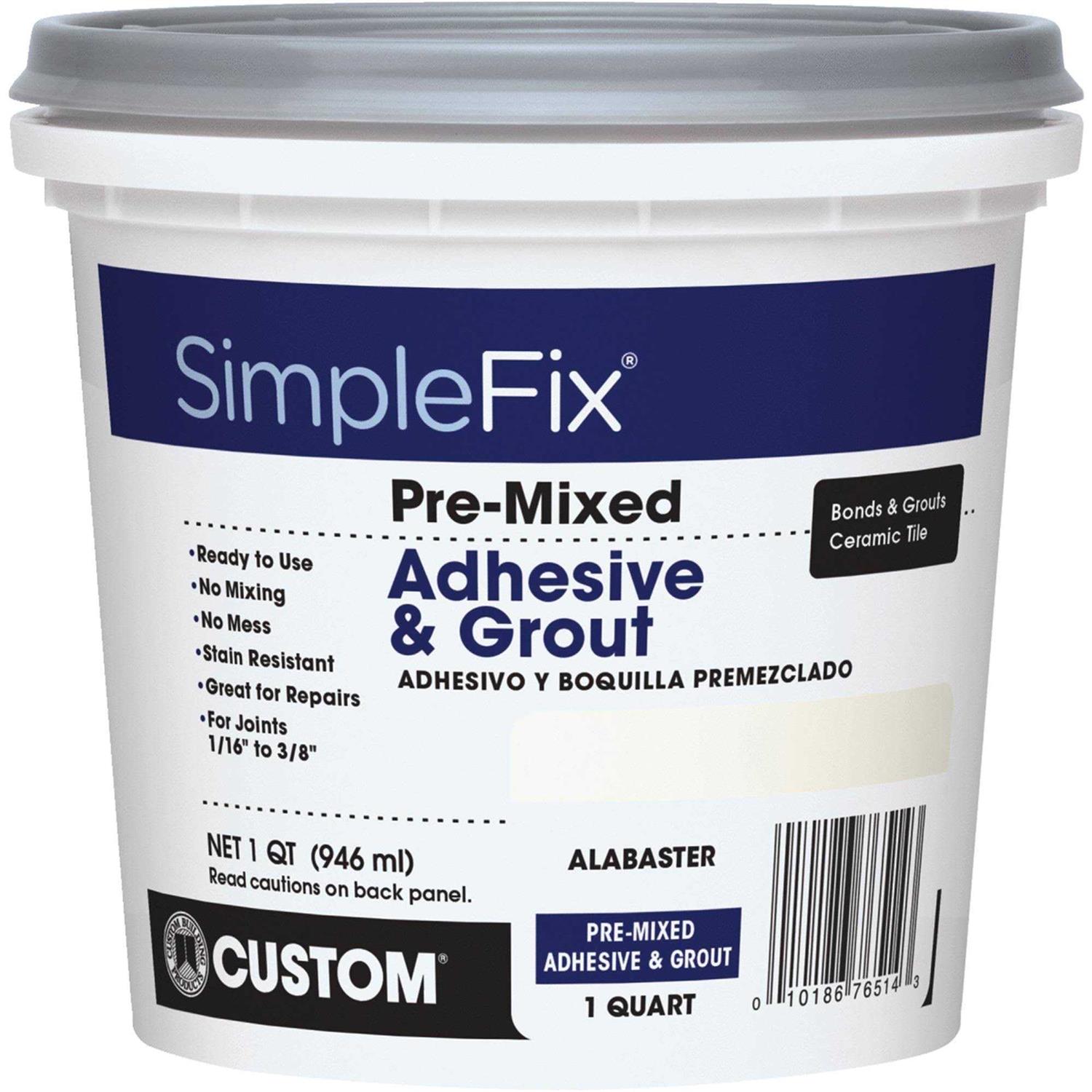 Custom Building Products SimpleSet Pre-Mixed Thin-Set Mortar 1 qt - Inhomebuy