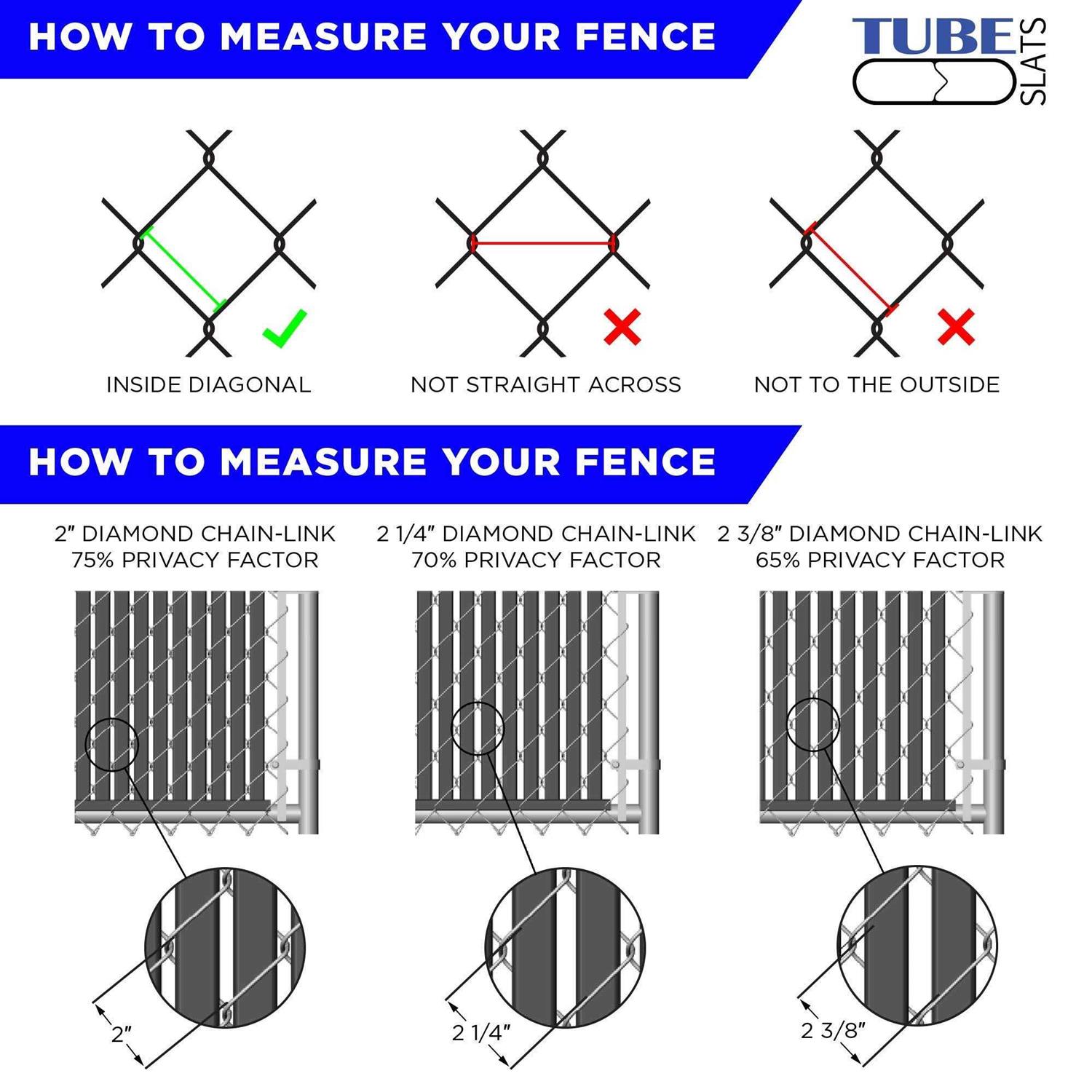 Made in America Tube Slats Privacy Inserts for Chain-Link Fence - Inhomebuy