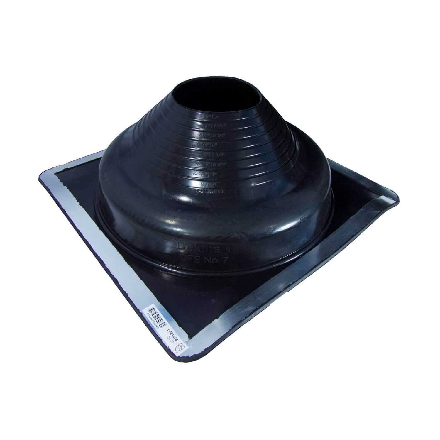 Dektite #7 Square Black EPDM Flexible Pipe Flashing - Inhomebuy