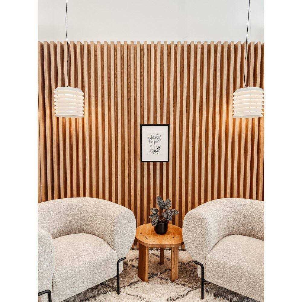 Ejoy 106 in. x 6 in x 0.5 in. Solid Wood Wall 7 Grid Cladding Siding Board - Inhomebuy