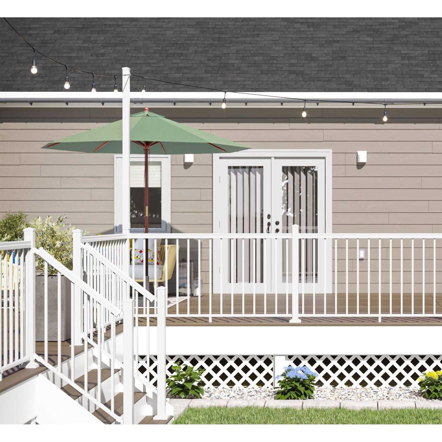 Freedom 1/4-in x 48-in x 8-ft Black Vinyl Privacy Lattice - Inhomebuy