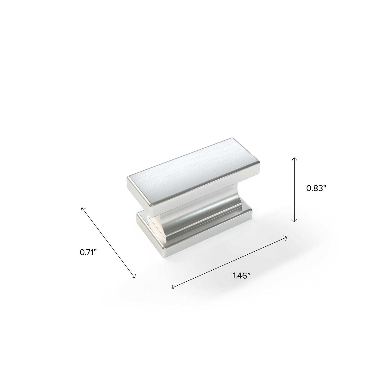 NewAge Products Home Cabinet Brushed Nickel Contemporary Square Knob - Inhomebuy