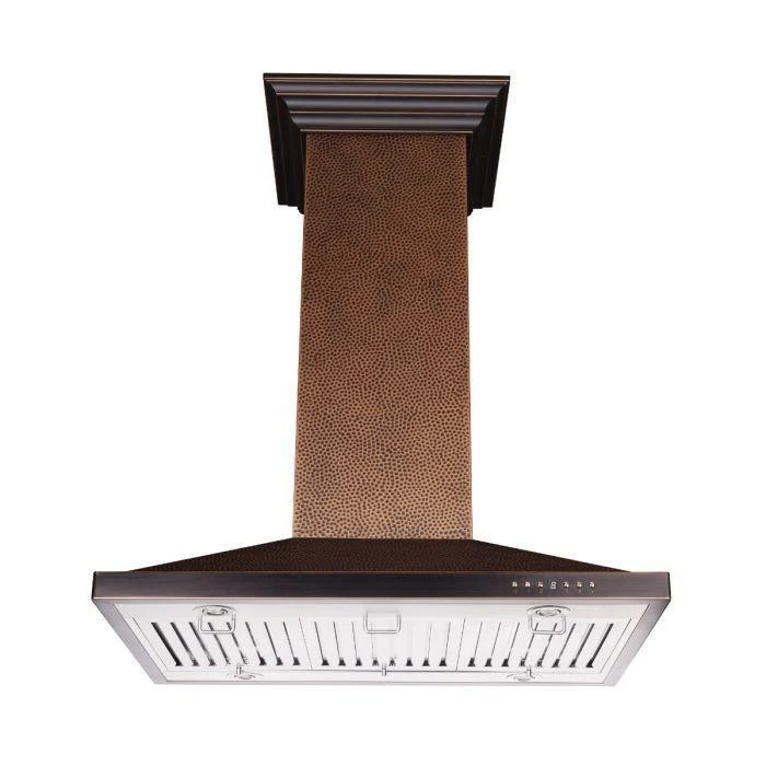 ZLINE 30 in. Hand Hammered Copper Island Range Hood, 8GL2Hi-30 - Inhomebuy
