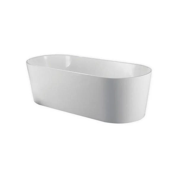 KubeBath Ovale 67 inch White Free Standing Bathtub, KFST1467 - Inhomebuy