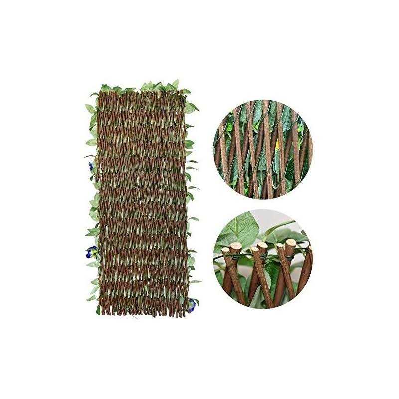 Sumery Expandable Fence Privacy Screen for Balcony Patio Outdoor,Decorative Faux Ivy Fencing Panel,Artificial Hedges - Inhomebuy