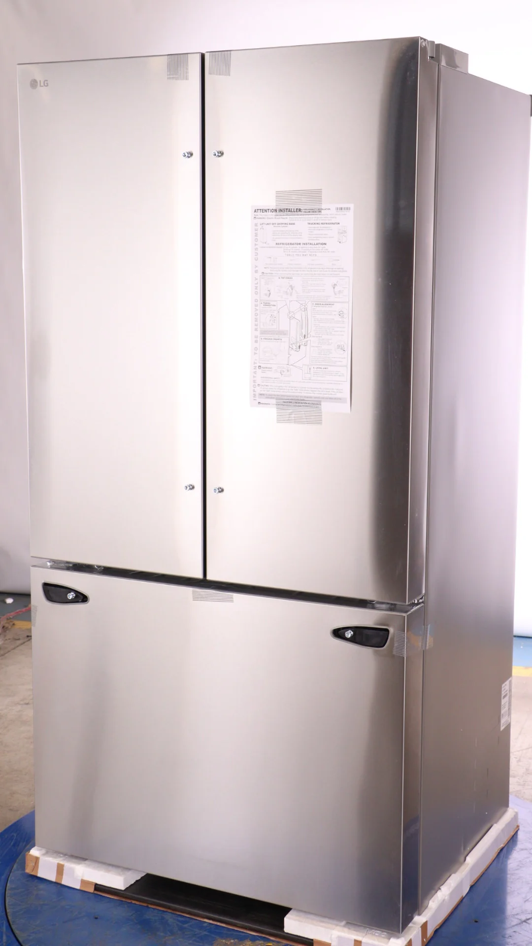 LG 36 IN. 27 CU. FT. SMUDGE RESISTANT STAINLESS STEEL COUNTER-DEPTH FRENCH DOOR REFRIGERATOR WITH IN - Inhomebuy
