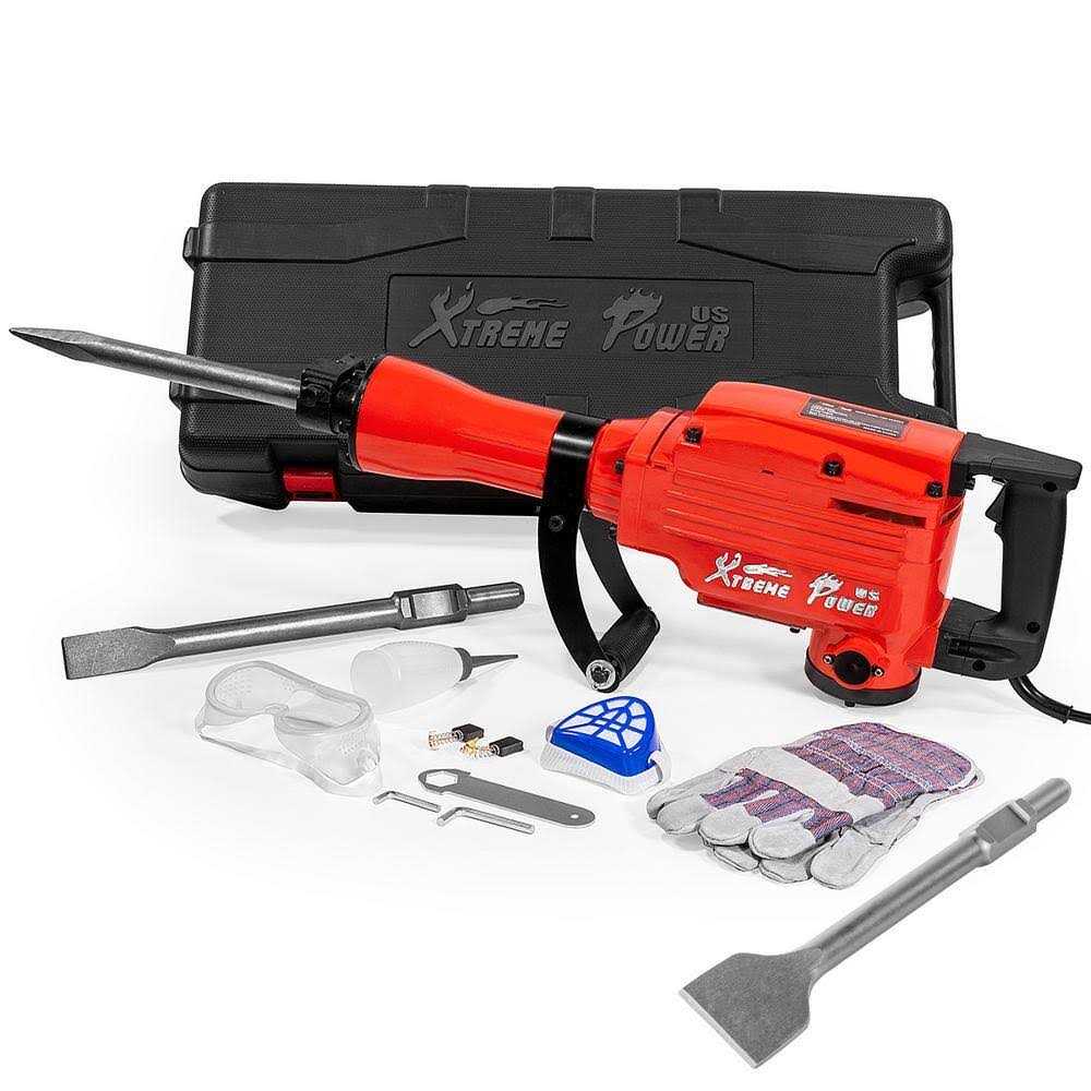 XtremepowerUS 2200-Watt Demolition Jack Hammer Concrete Breaker Kit - Inhomebuy