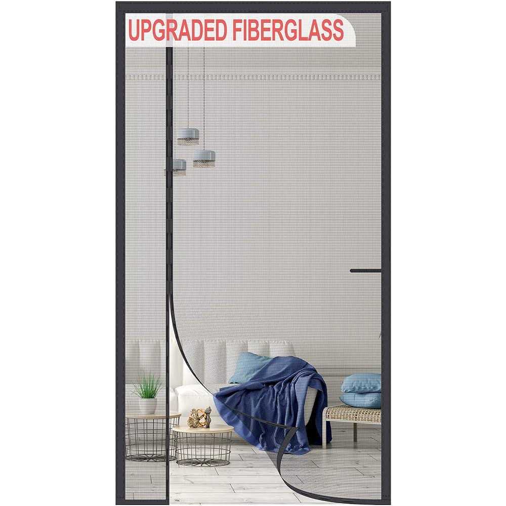 Okayavo Upgraded Magnetic Screen Door Thicker 255g/m2 Fiberglass Mesh,Reversible Left Right Side Opening,Fit Door Size Retractable Door Screen - Inhomebuy