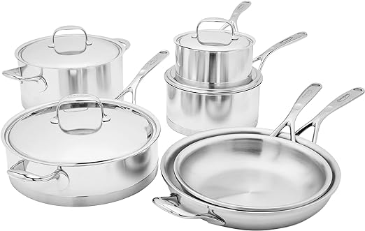 Demeyere 10pc Stainless Steel Cookware Set, Atlantis Series - Inhomebuy