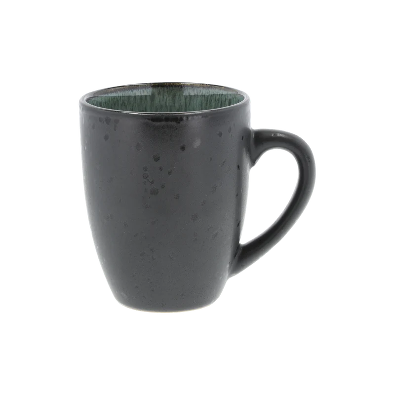 Stoneware Mug With Handle 0.3 L Black, Green - Inhomebuy
