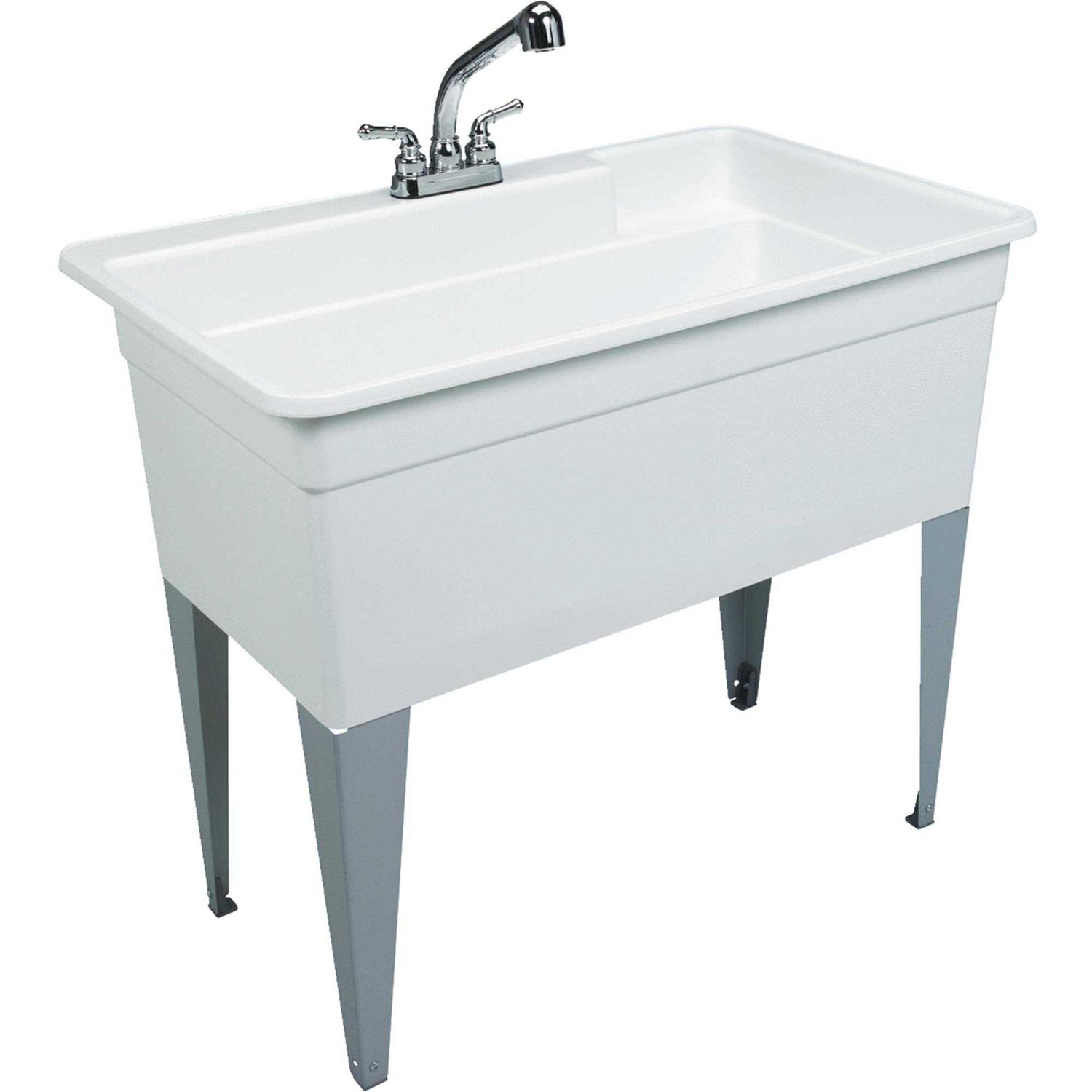 Mustee 27W DBL Wall Laundry Tub - Inhomebuy