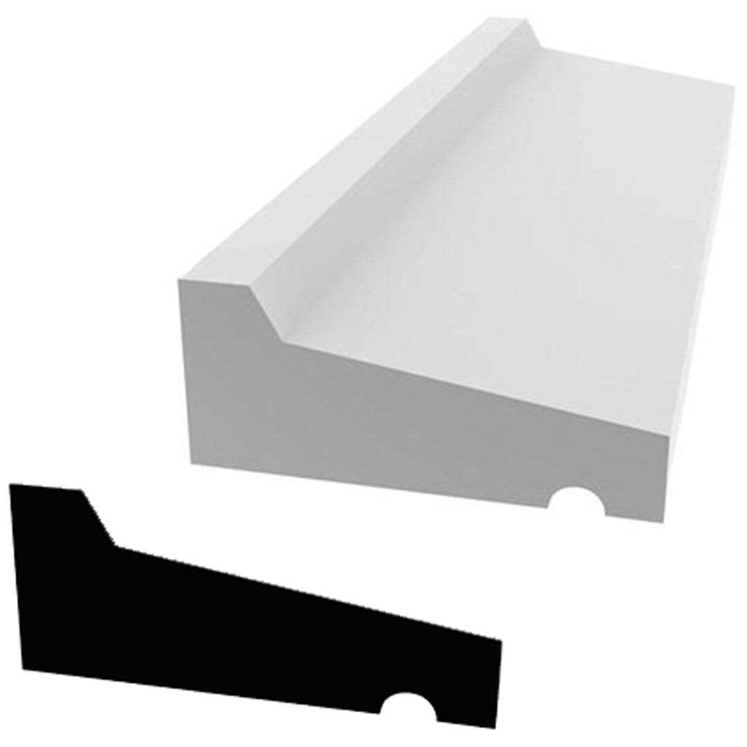 Ekena Millwork 2 in. x 1-3/8 in. x 96 in. Ram Crown Moulding - Inhomebuy