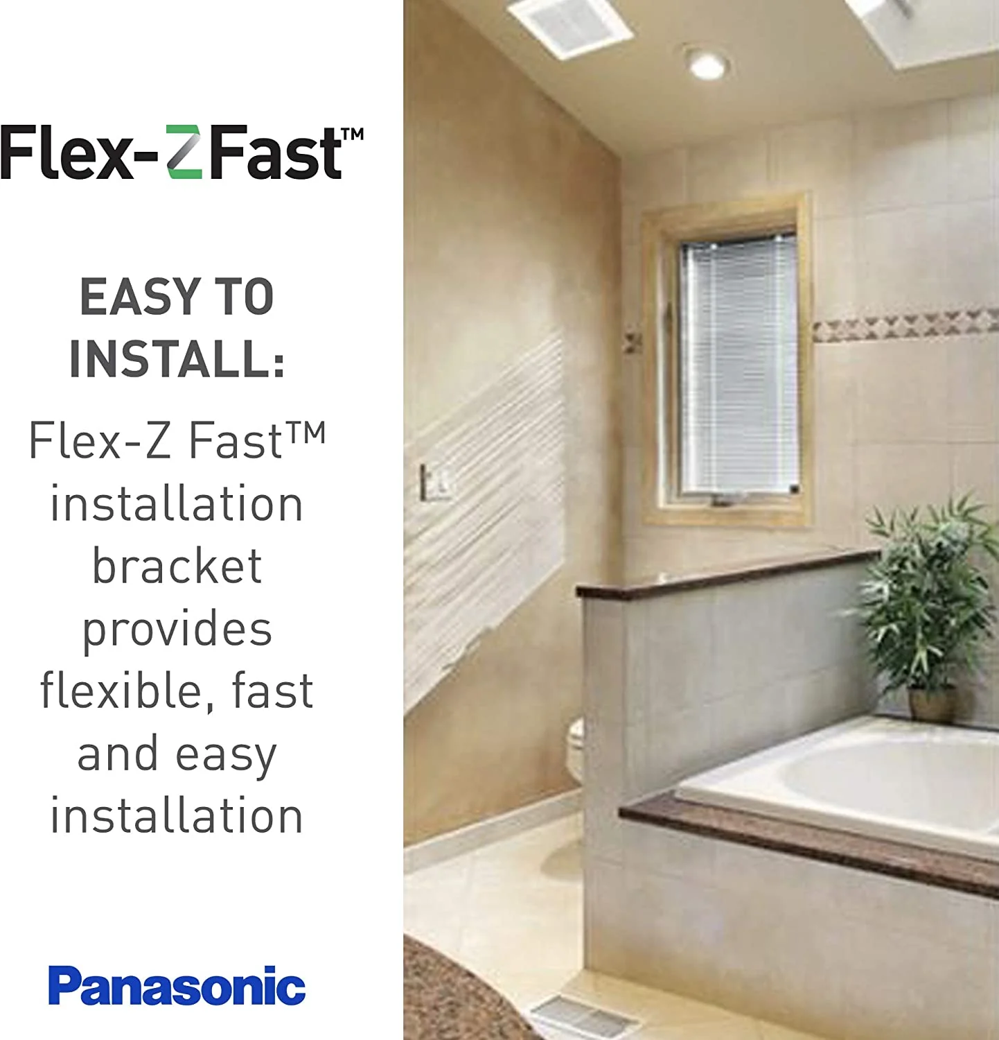 Panasonic Bath Fan Ceiling WhisperFitEZ w/Light | FV-08-11VFL5E - Inhomebuy