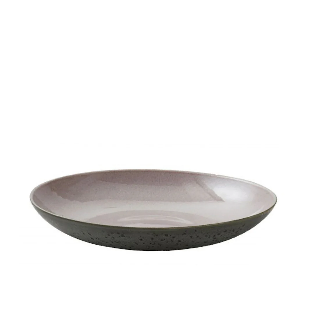 Stoneware Dish  40 cm Grey, Light Pink - Inhomebuy