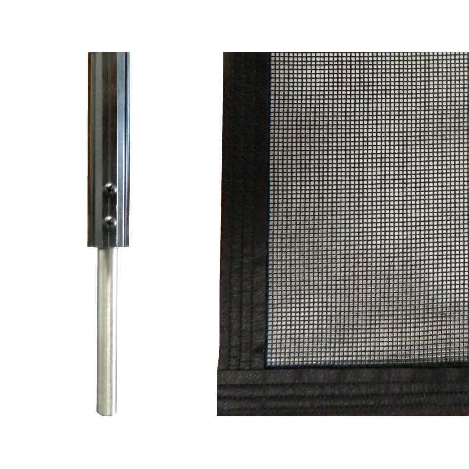 Pool Fence DIY 12’x5′ Fence Section with 5 Poles in Black - Inhomebuy