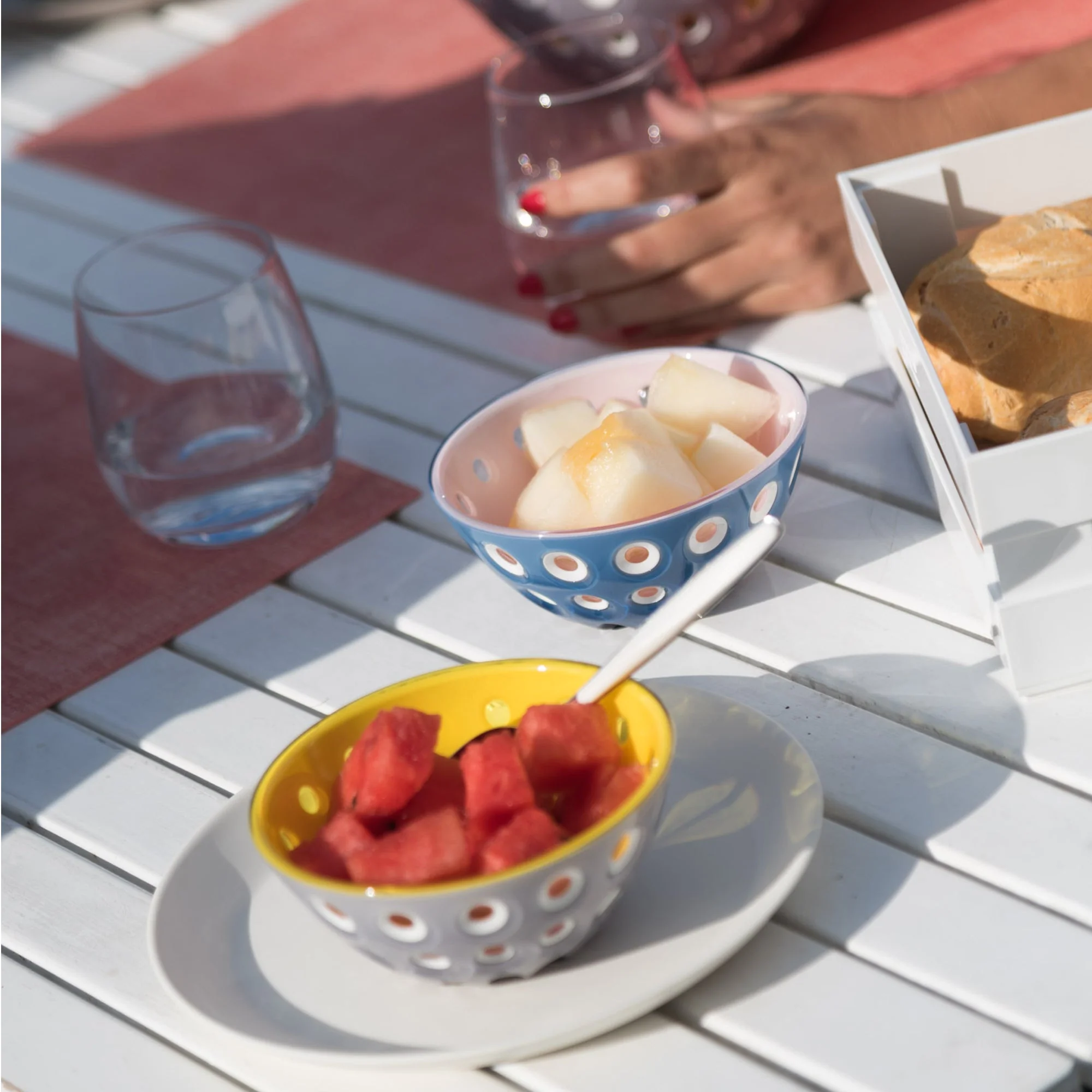 Set Of 2 Bowls 12cm Le Murrine Grey/ Yellow - Inhomebuy